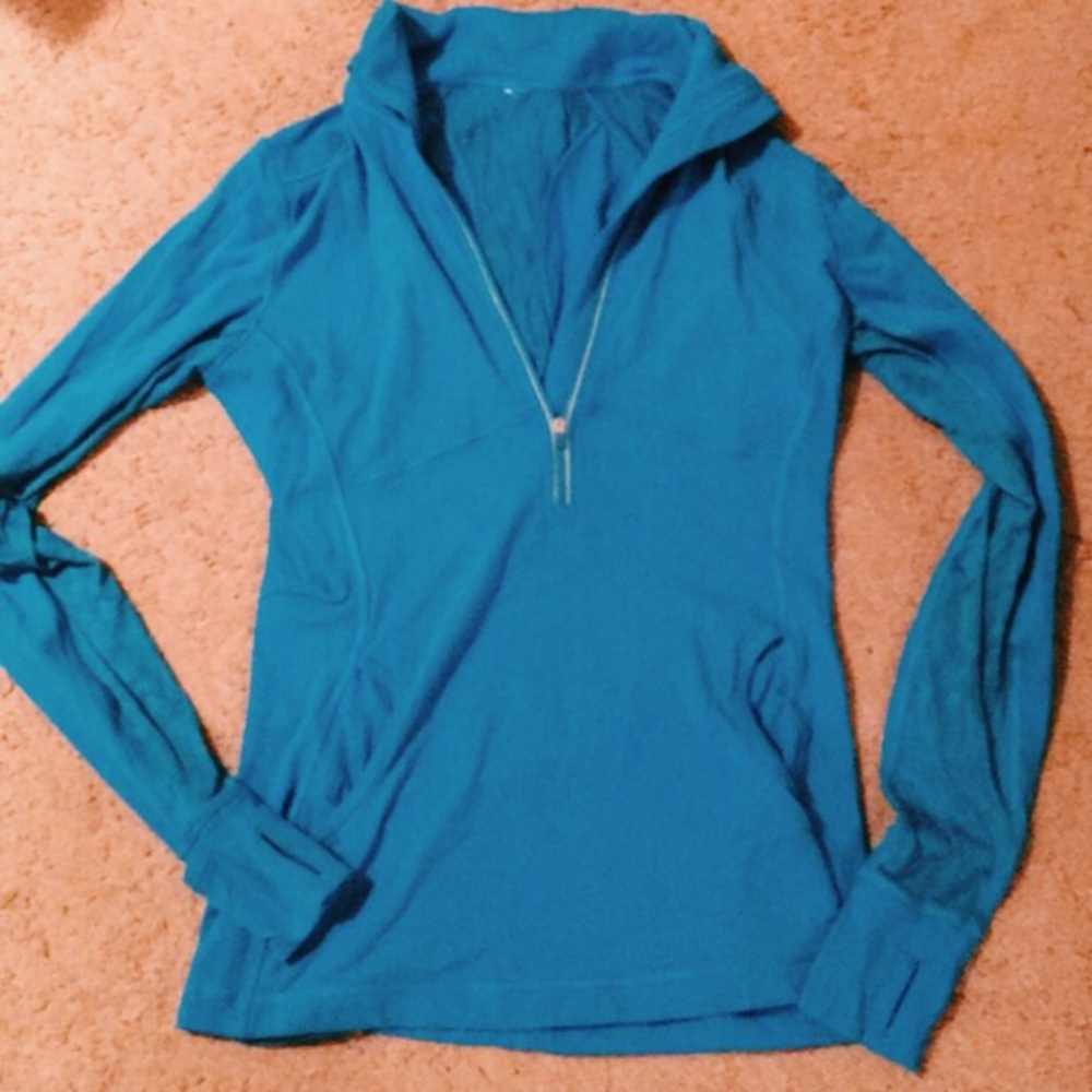 Lululemon Women’s Rest Less 1/2 Zip, blue, Size 8